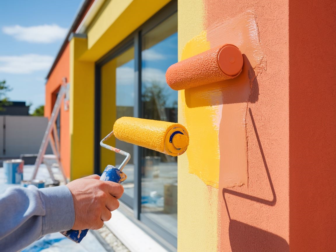 Dobór wałka do malowania elewacji budynku