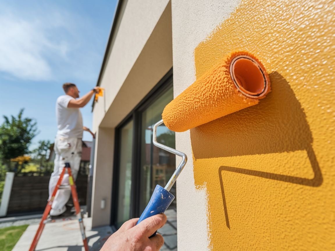 Idealny wałek do malowania elewacji domu